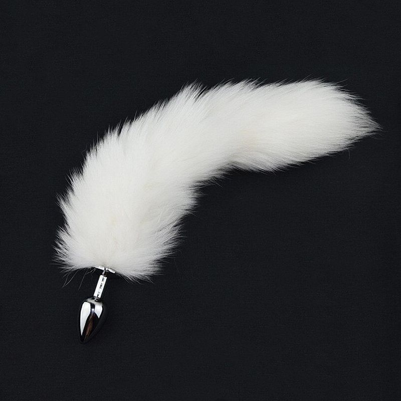 PLUG ANAL RABO DE RAPOSA BRANCO P 44cm