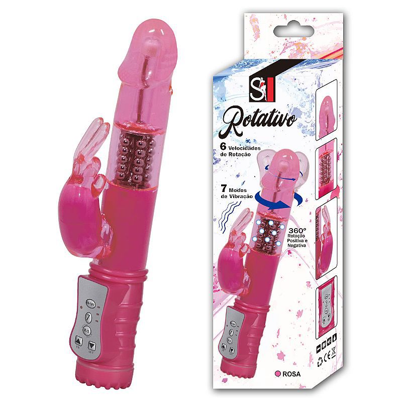 VIBRADOR ROTATIVO RECARREGAVEL 7 VIBRAÇÕES
