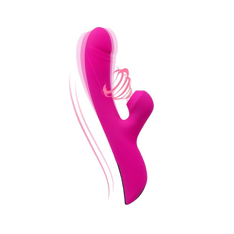 VIBRADOR PONTO G COM SUGADOR E AQUECIMENTO RECARREGAVEL