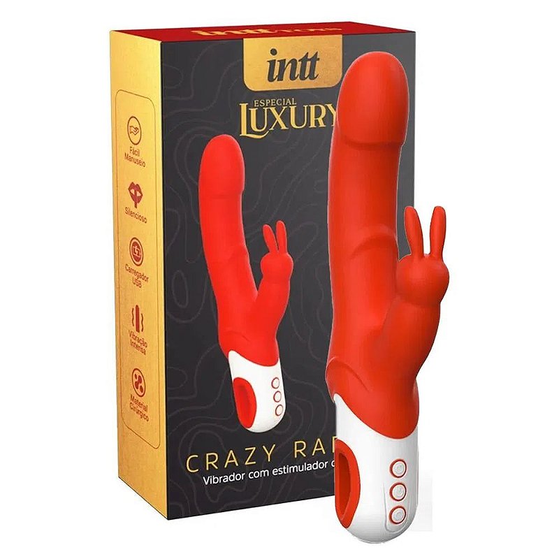 VIBRADOR DE PONTO G E CLITORIANO CRAZY RABBIT