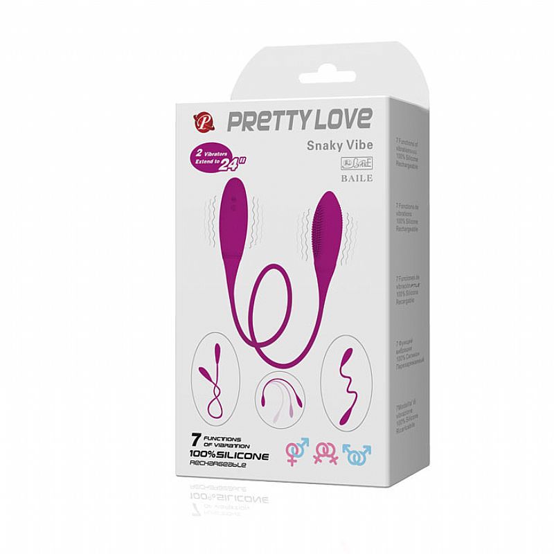 VIBRADOR DUPLO SNAKY VIBE RECARREGÁVEL