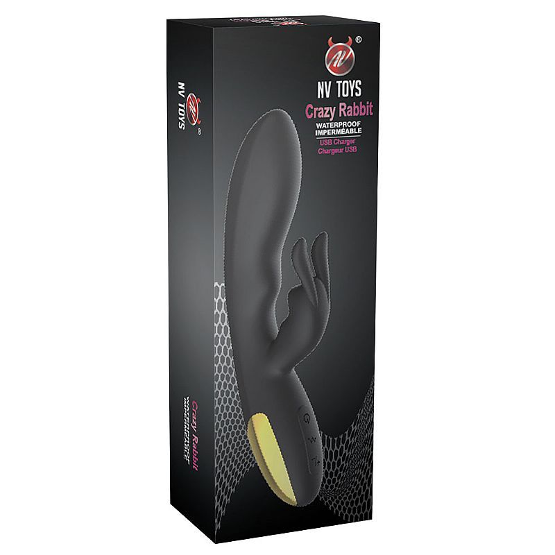 VIBRADOR DE PONTO G E CLITÓRIS CRAZY RABBIT RECARREGÁVEL