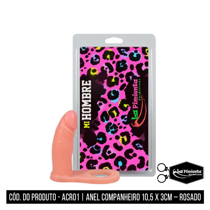 ANEL COMPANHEIRO ROSADO 10,5 x 3cm