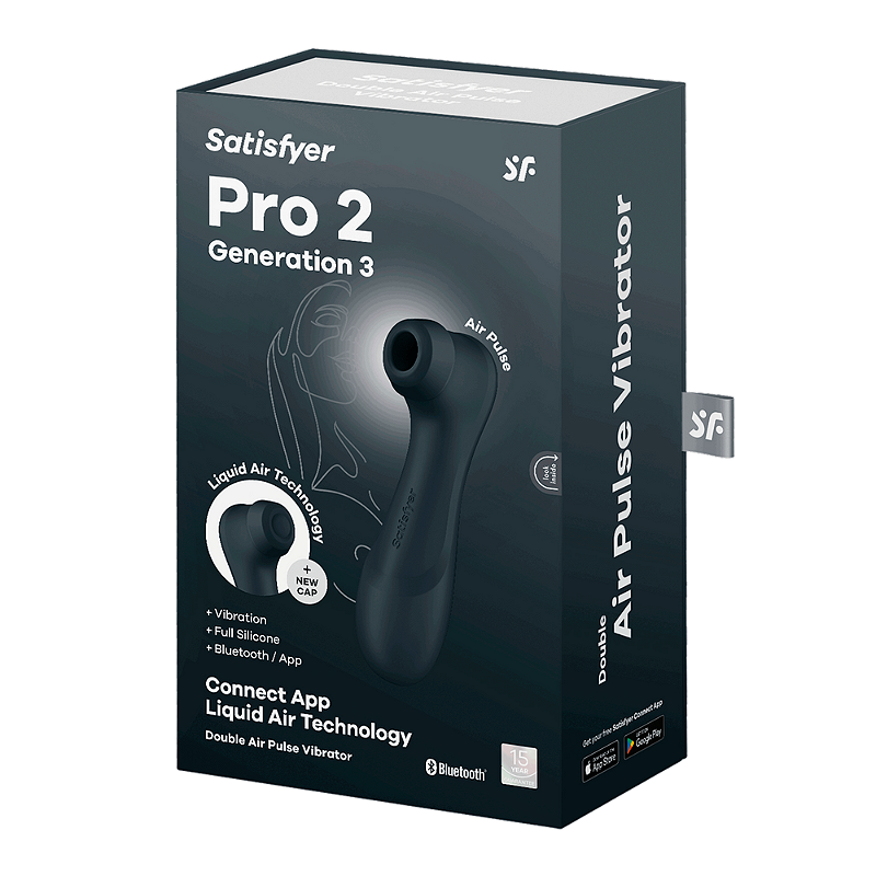 VIBRADOR E ESTIMULADOR DE CLITÓRIS SATISFYER PRO 2 GENERATION 3 COM APP DARK GREY