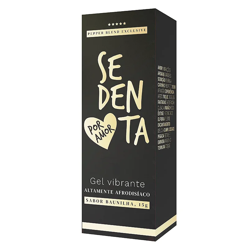 GEL COMESTÍVEL VIBRANTE SEDENTA POR AMOR BAUNILHA 15g