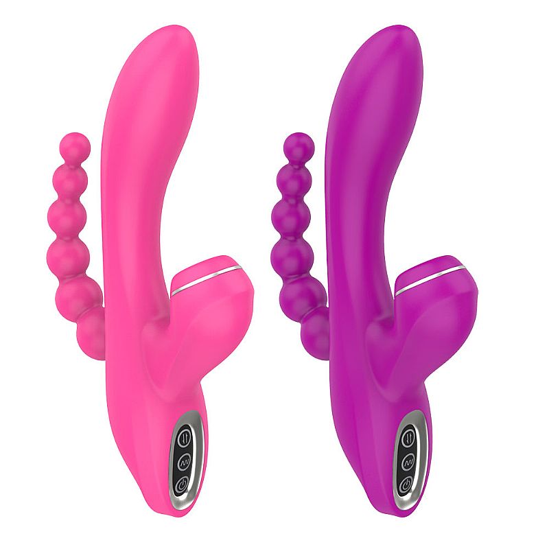 VIBRADOR DE PONTO G E CLITORIANO 3 em 1 ABEL