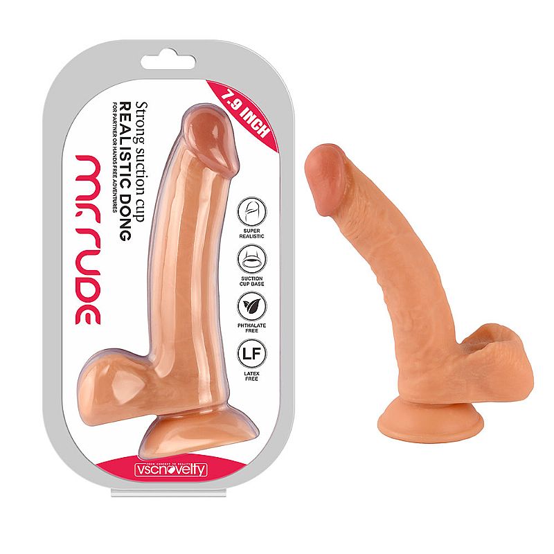 PRÓTESE REALISTICO MR. RUDE4 COM VENTOSA - 20,0x4 CM