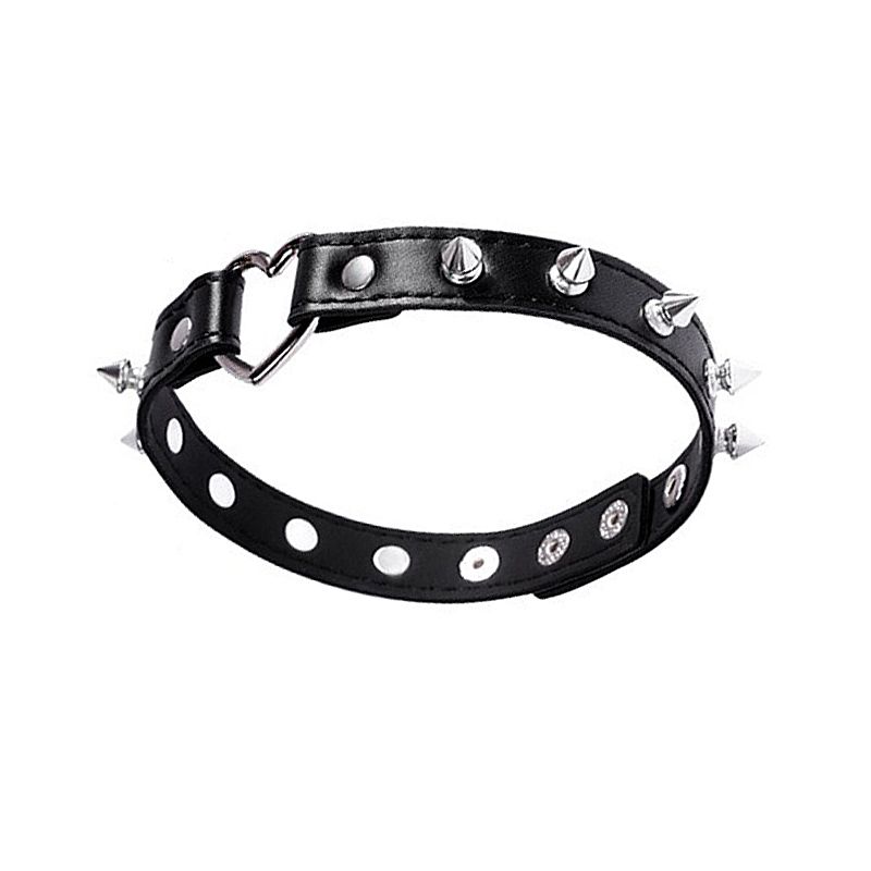 COLEIRA BONDAGE CHOKER COM CORAÇÃO E PINOS