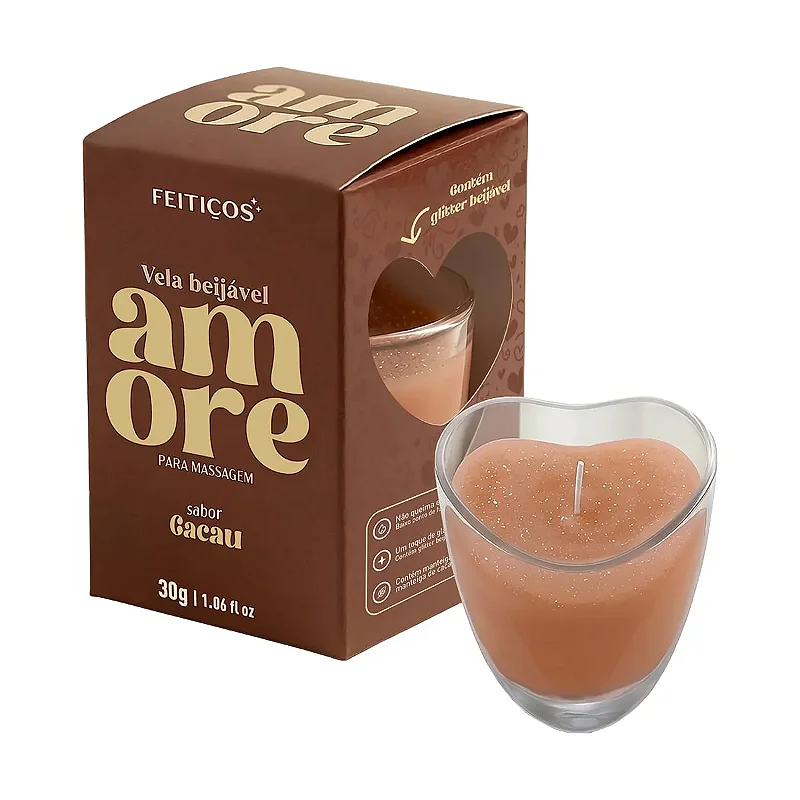 VELA BEIJAVEL AMORE CACAU 30g