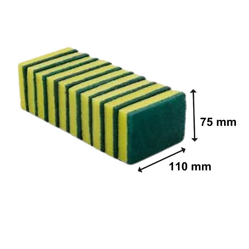 Esponja Dupla Face Multiuso 3M 110x75 mm- Pct 10 und