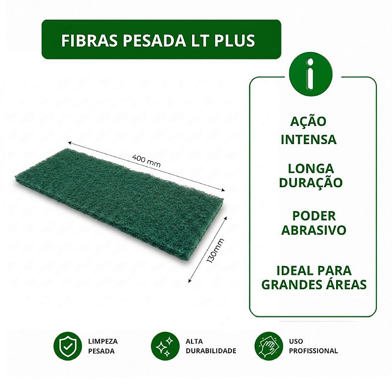 Fibra Lt Plus Limpeza Pesada 40x13 cm