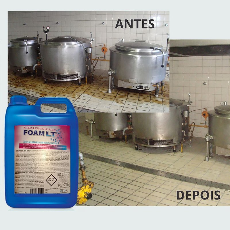 Detergente Alcalino Clorado Foam Lt 5L
