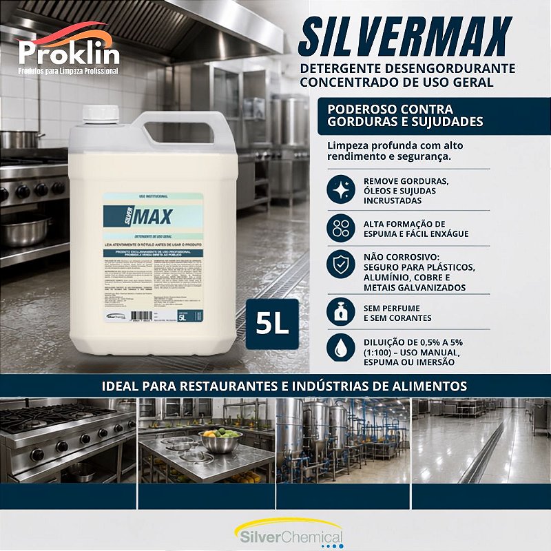 Detergente Desengordurante Silvermax 5L