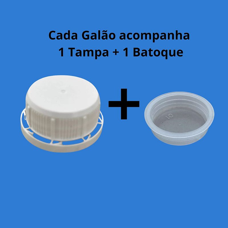 Kit 2 Bombonas Plásticas 5L PEAD c/ Tampa Lacre e Batoque