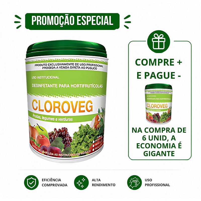 Cloroveg – Kit com 6 unidades
