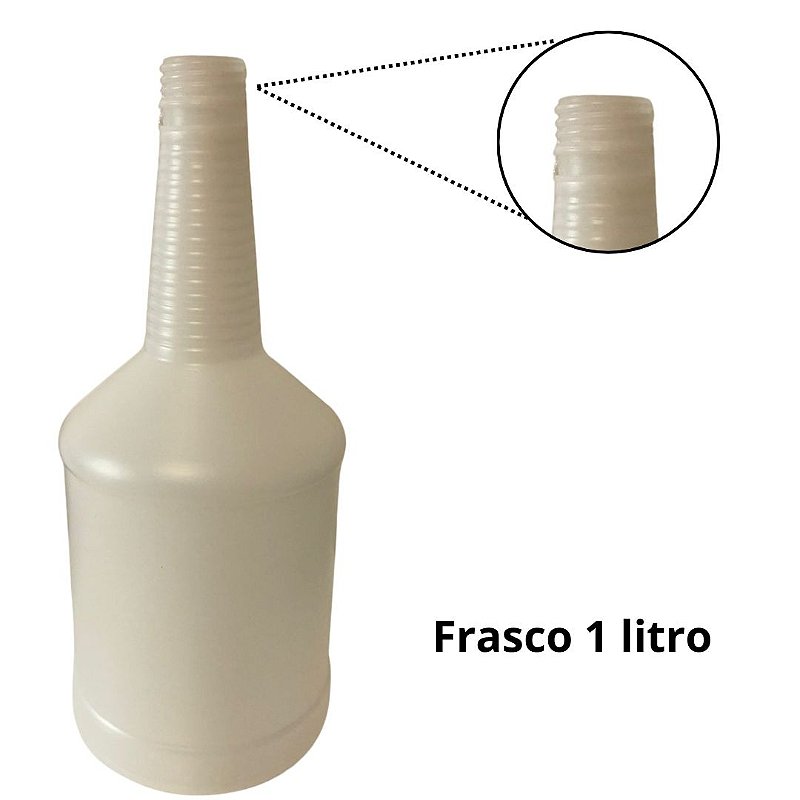 Kit 5 Frascos p/ Pulverizador PEAD 1 Litro Sem Gatilho