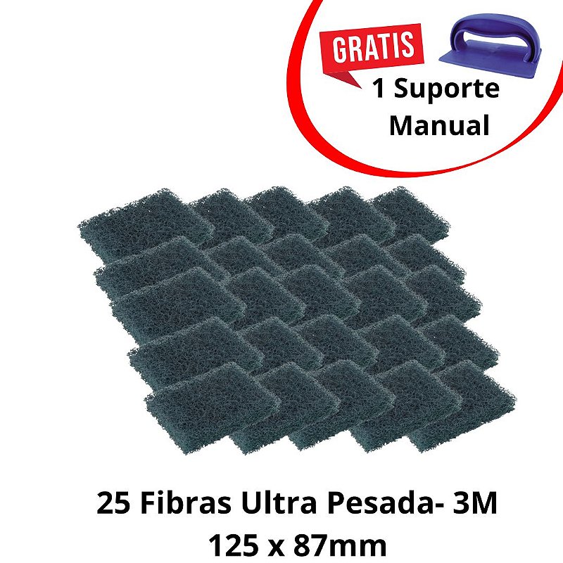 Kit 25 Fibras Ultra Pesada 3M Tinindo 125x87 mm Ganhe 1 Suporte Manual