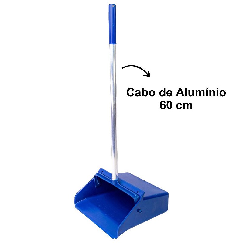 Pá Coletora Azul Articulada Sem Tampa 80cm