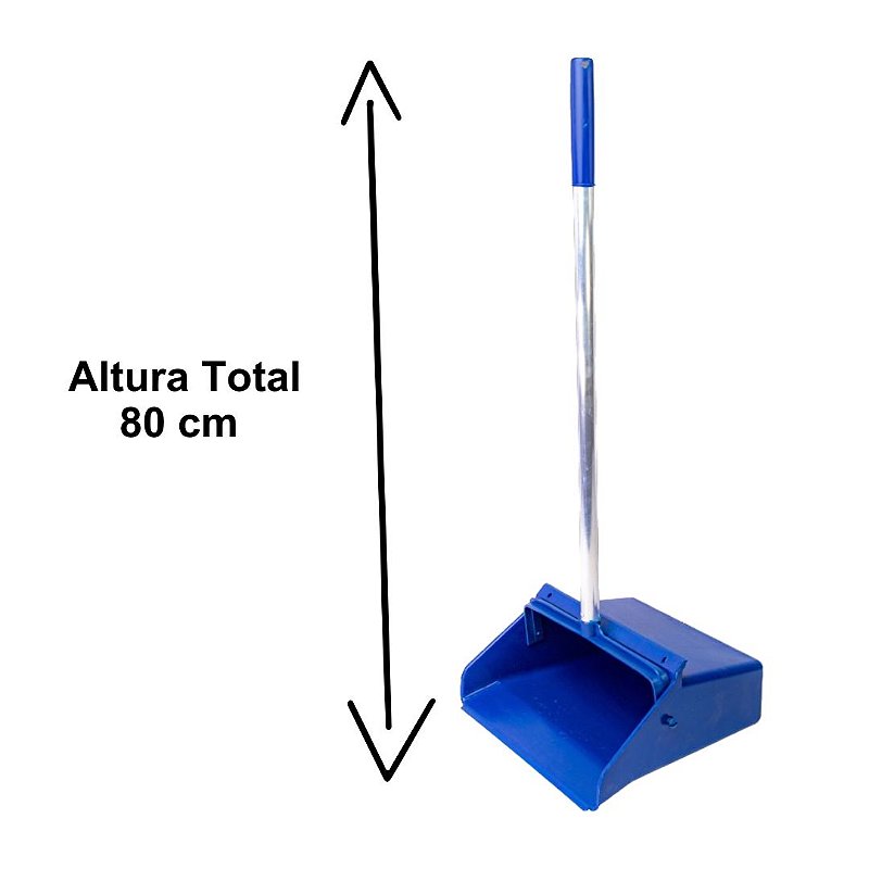 Pá Coletora Azul Articulada Sem Tampa 80cm