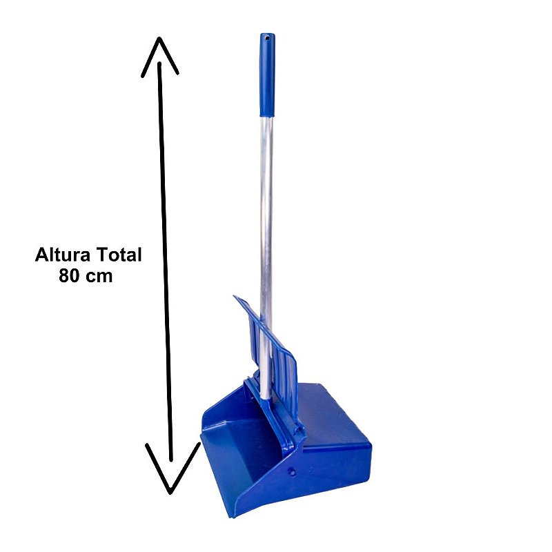 Pá Coletora Azul Articulada com Tampa 80cm