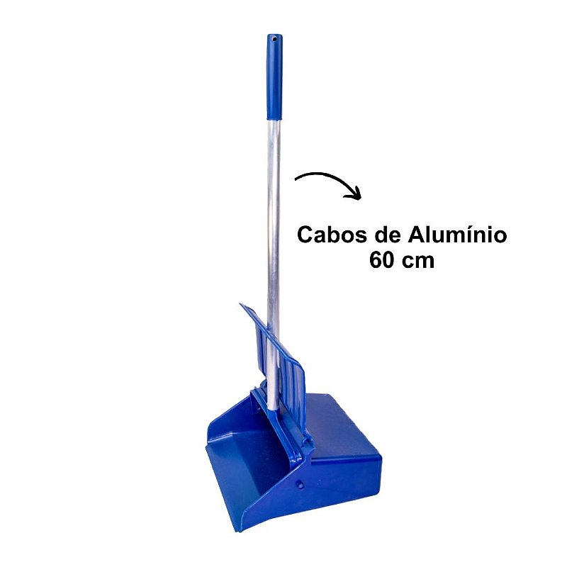 Pá Coletora Azul Articulada com Tampa 80cm