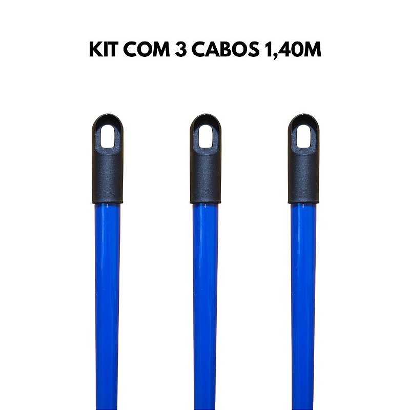 Kit 3 Cabos de Aço Pintado 1,40m