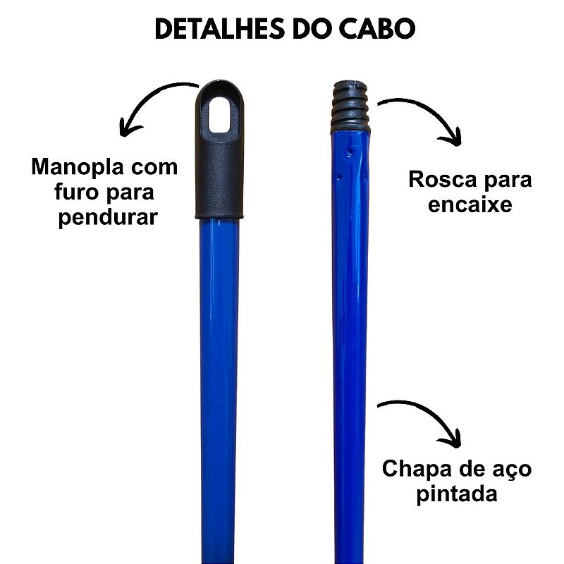 Kit 3 Cabos de Aço Pintado 1,40m