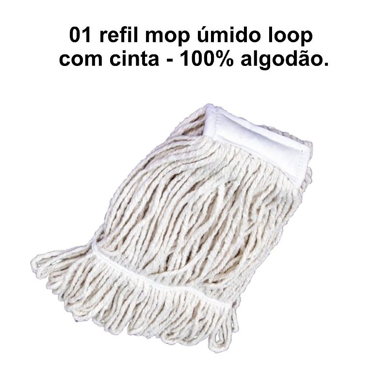 MopÚmido com Cinta Completo com Cabo Alumínio 1,40m + Garra Euro