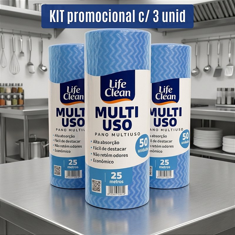 Pano Multiuso Life Clean 50 panos