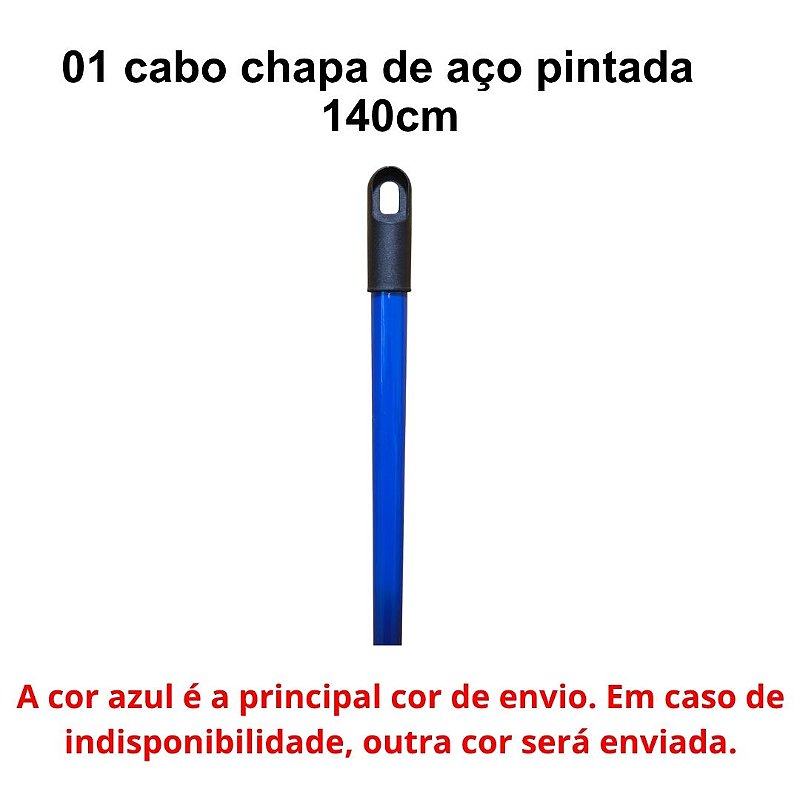 Mop Úmido Cinta Completo Cabo Chapa de Aço Pintada 1,40m + Garra Euro