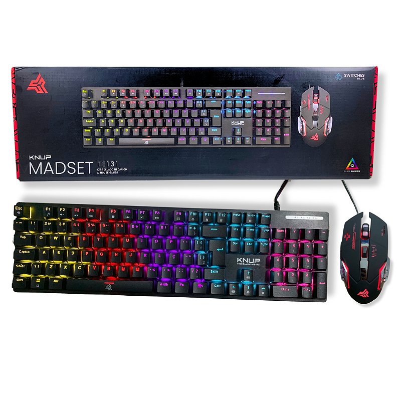 KIT TECLADO E MOUSE GAMER COM FIO KP-TE131 - Gimix informatica