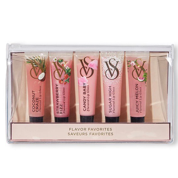 Kit 5 Lip Gloss Flavor Saveurs Favorites - Victoria's Secret