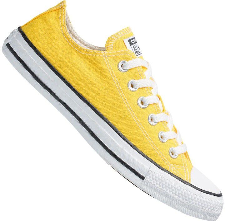 Tênis All Star amarelo cano curto Serginho tem tudo Tênis All Star amarelo cano curto Serginho tem tudo