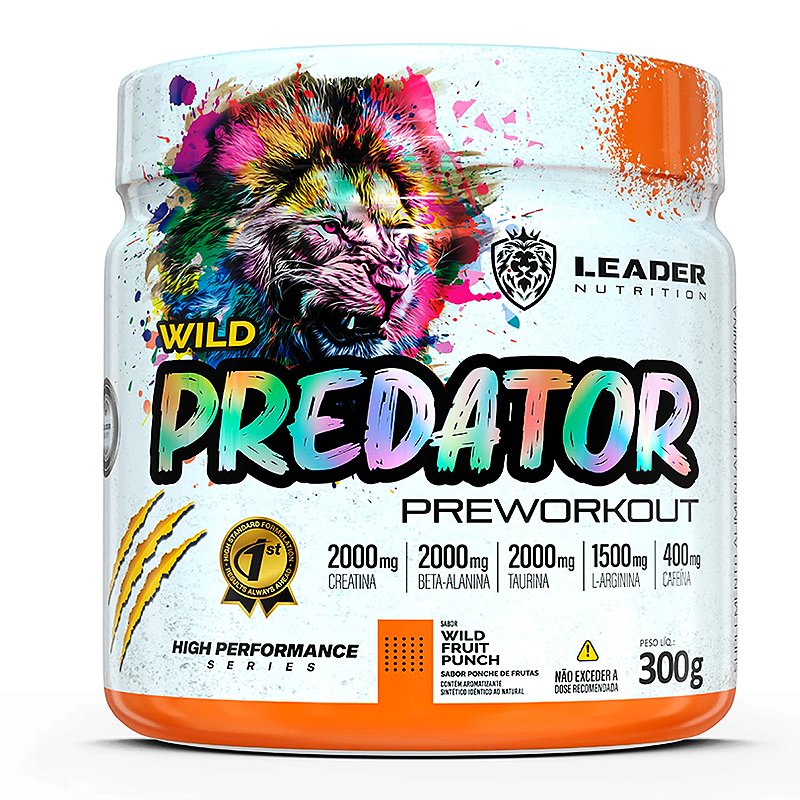 Predator Nutrition Pré Treino Wild Predator 300g - Leader Nutrition - Fábrica de Atletas ...