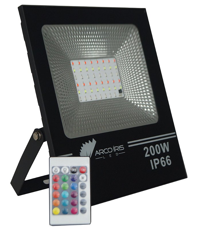 Refletor Led Floodlight W Rgb Bivolt Ip Arco Iris Led Arco Ris Led