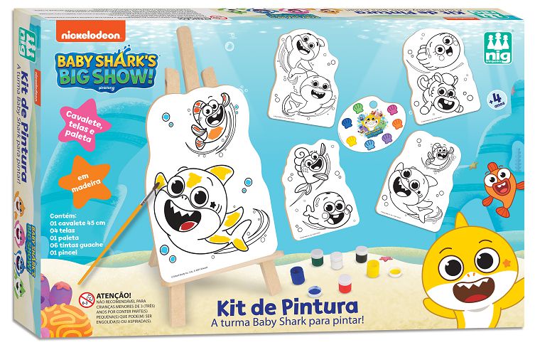 Kit de Pintura com Cavalete - Cocomelon - Nig Brinquedos