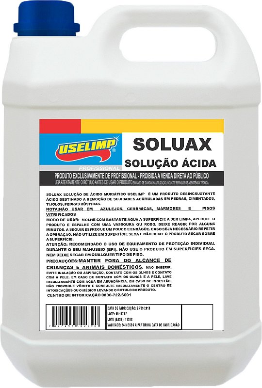 SOLUAX Solução Acido Muriatico 30% 3X5L