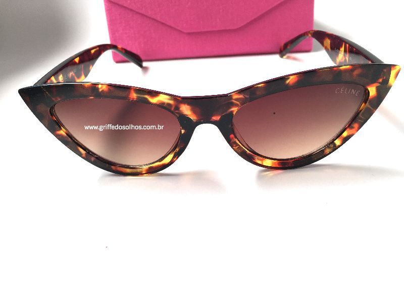 Cat Eye Céline Paris - Óculos de Sol Gatinho/ Tartaruga - Griffe dos Olhos  | Replicas Óculos de Sol e Armação