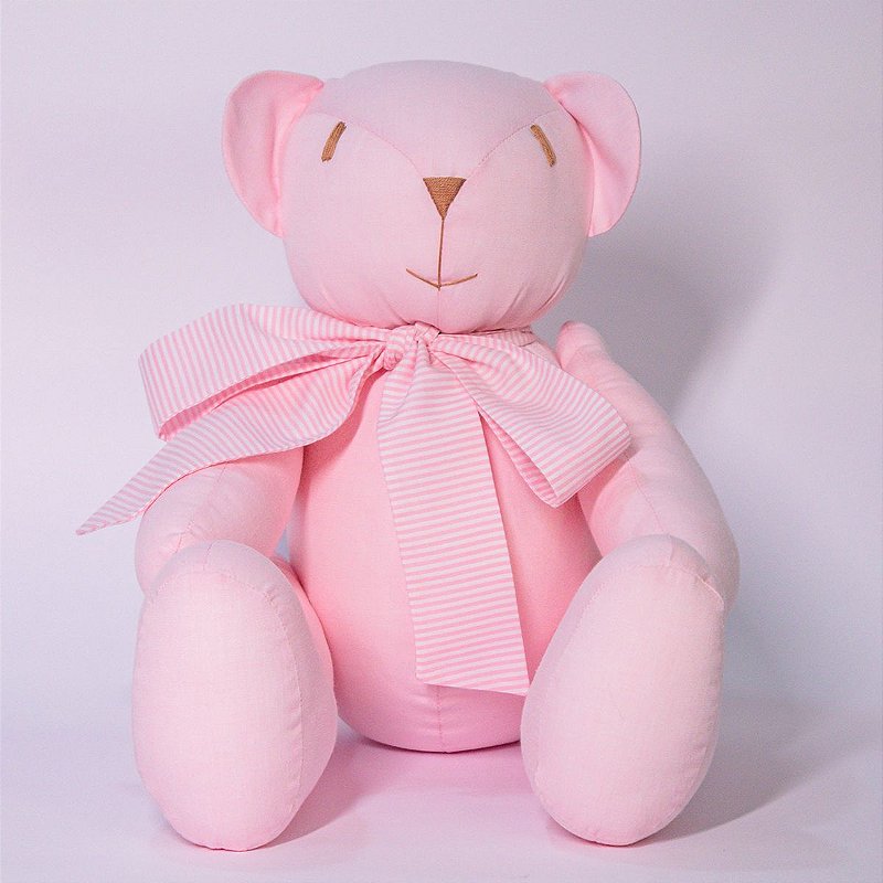 Urso de pano para quarto de bebê rosa M