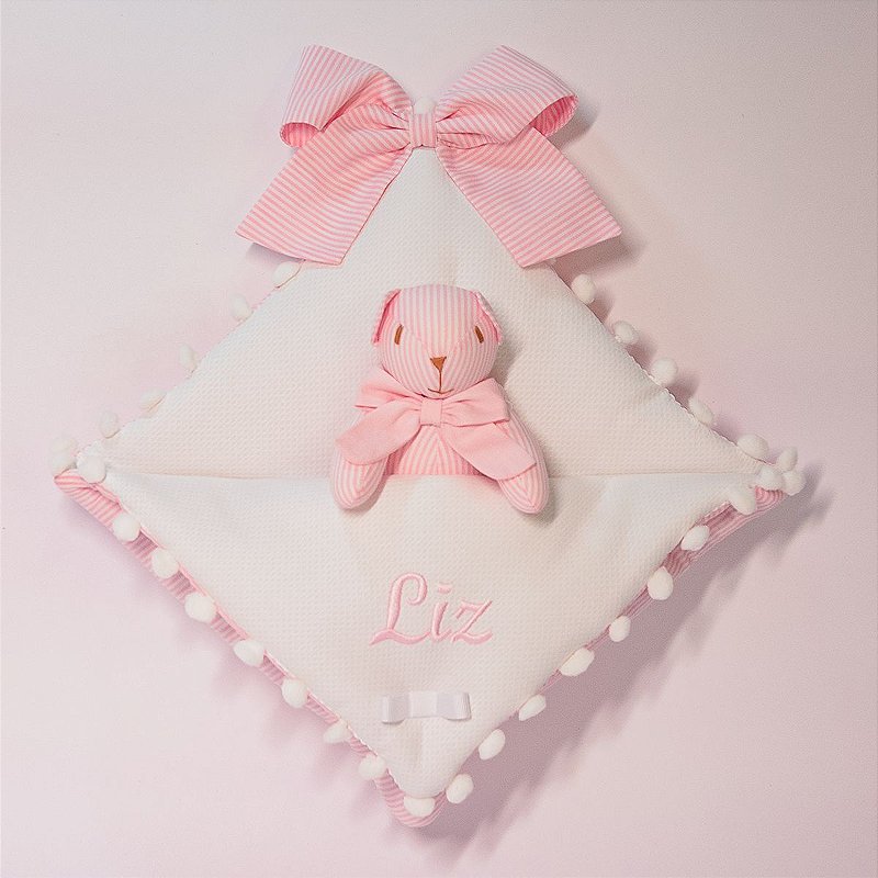 Enfeite Maternidade Personalizado - Ursinho Rosa