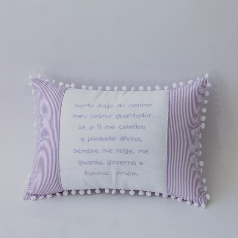 Almofada Oração do Santo Anjo Lilás