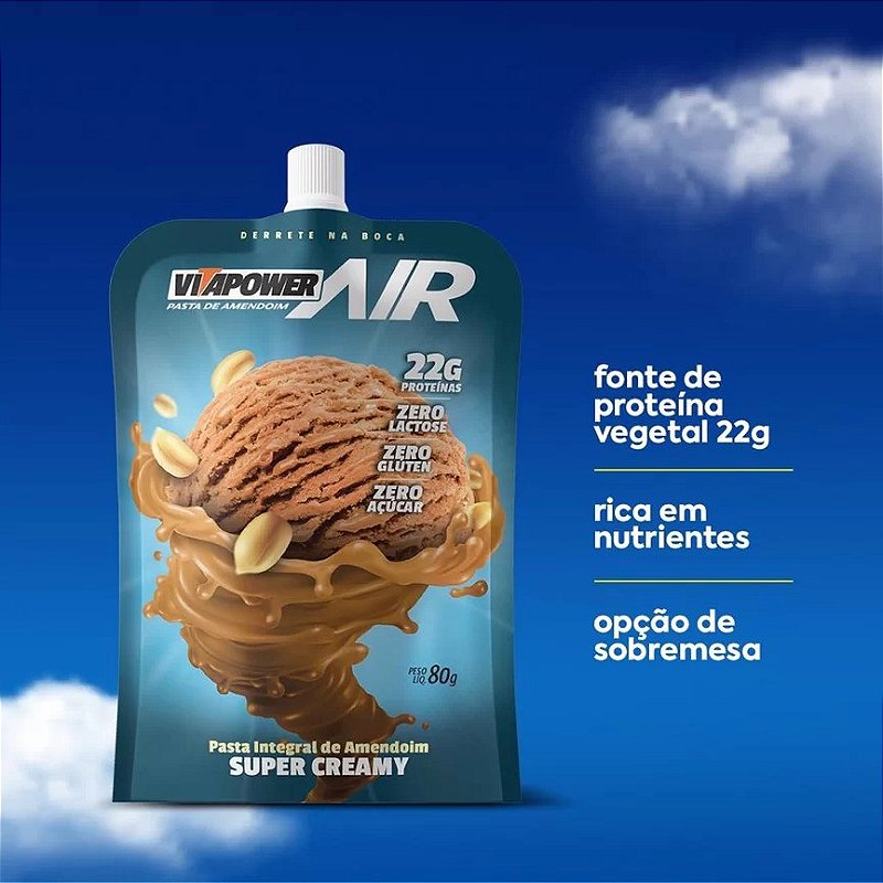 Pasta de Amendoim Integral Air (600g) - Vitapower - Corpo & Vida  Suplementos Alimentares e Vitaminas - Corpo & Vida Suplementos Alimentares  e Vitaminas