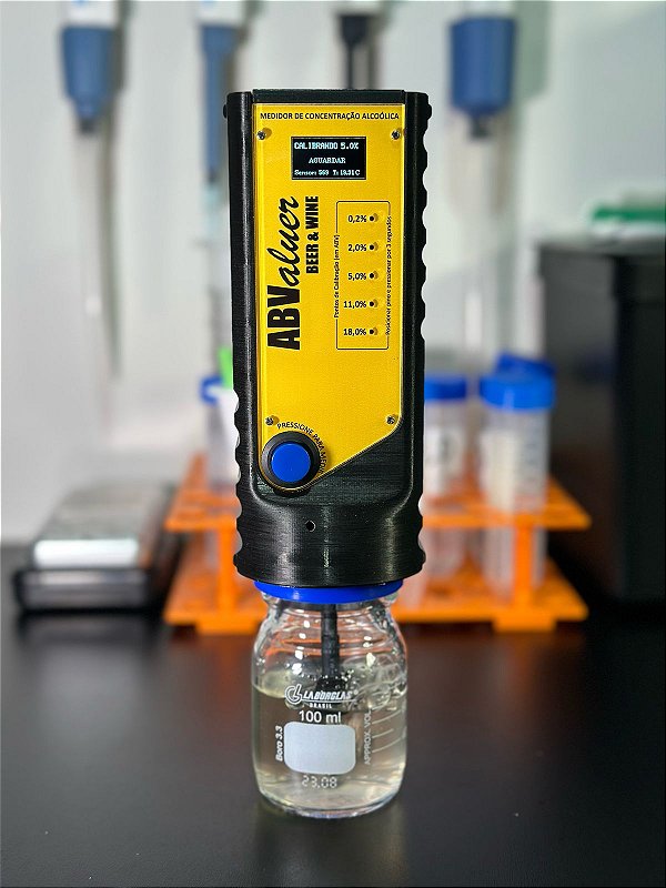 ABValuer Beer&Wine - Equipamento Portátil para Medição de Teor Alcoólico em Bebidas entre 0,2% até 18,0% ABV