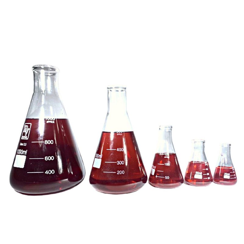 Erlenmeyer Frasco Boca Estreita Vidro Boro 3.3
