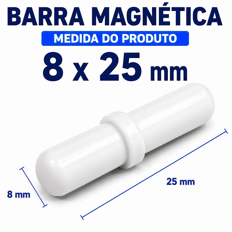 Barra Magnética Peixinho 8X25mm Com Anel