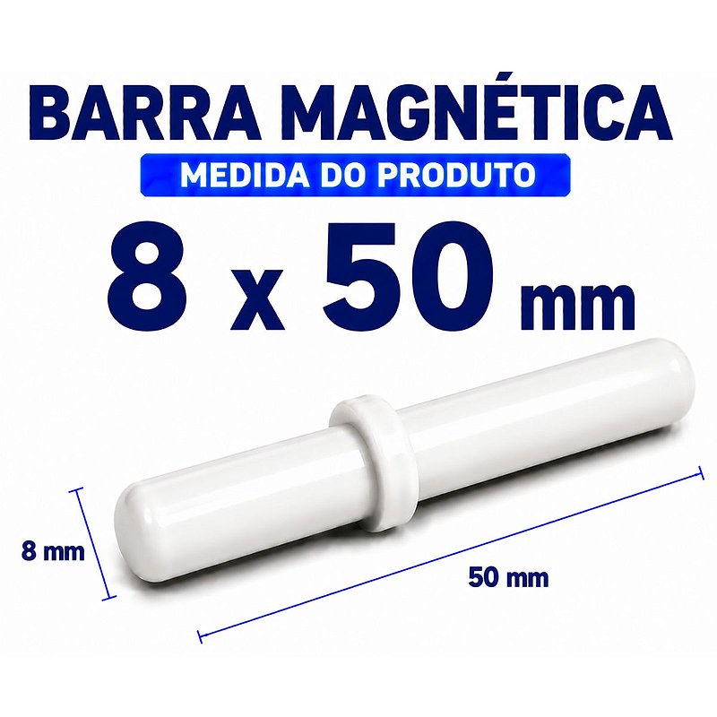 Barra Magnética Peixinho 8X50mm Com Anel
