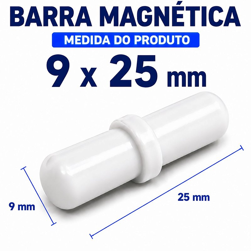 Barra Magnética Peixinho 9x25mm Com Anel