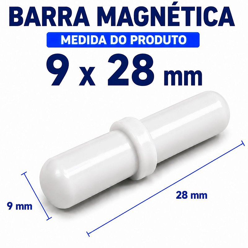Barra Magnética Peixinho 9x28mm Com Anel