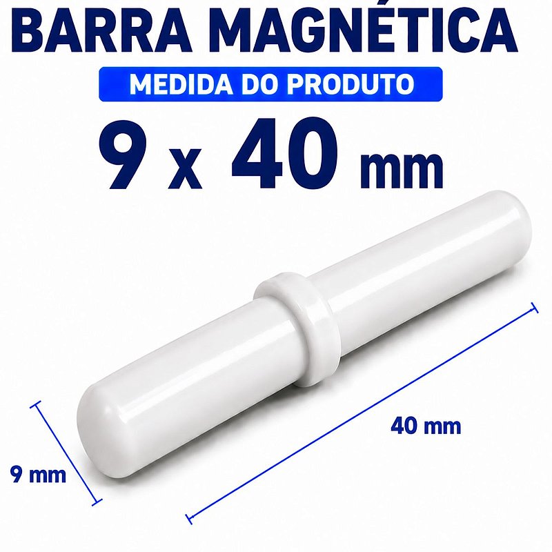 Barra Magnética Peixinho 9x40mm Com Anel