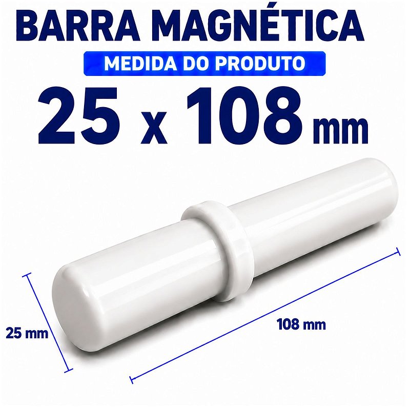 Barra Magnética Peixinho 25X108mm Com Anel